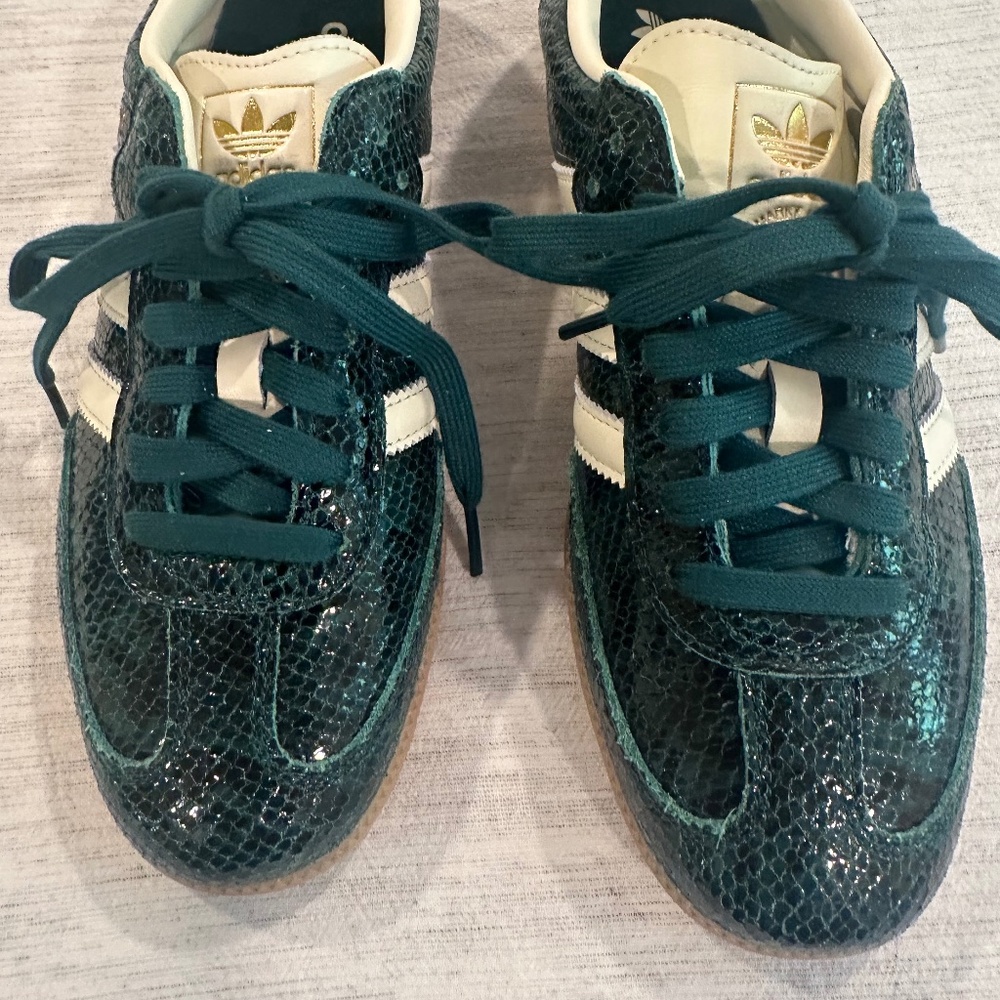 Adidas Soma, green pattern, leather snake skin